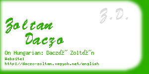 zoltan daczo business card